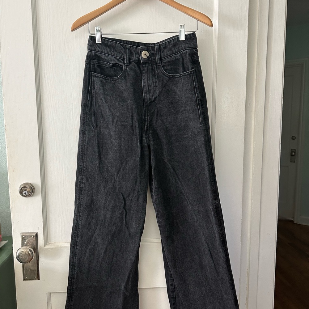 Zara Black Wide Leg Jeans
